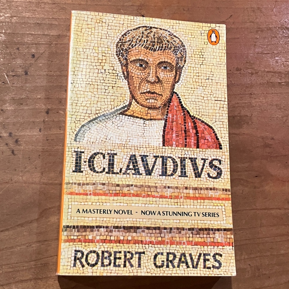 Robert Graves 'I, Claudius' Coffee Table Book - Tan and Red